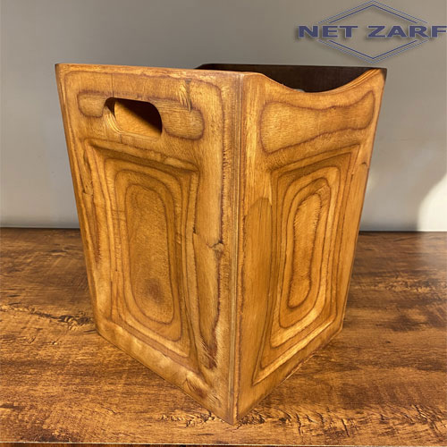 عمده فروشی سطل چوبی ساده کد 3022-netzarf